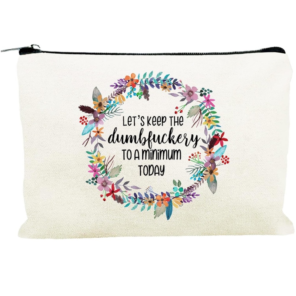 Canvas Cosmetic Bag   NWT